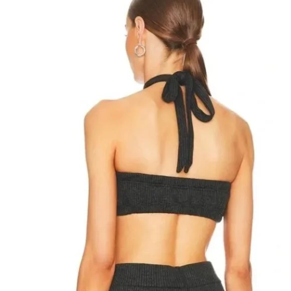 WeWoreWhat Halter Bra Top in Black - Size Small - Picture 2 of 3